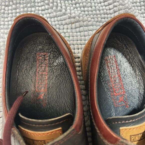 Pikolinos Navy Blue/brown Leather Lace-Up Casual Oxfords Mens 10.5 (EU 44) Spain main image 10